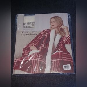 Charter Club Cozy Plush Wrap Robe. Snow Leopard pattern. New!